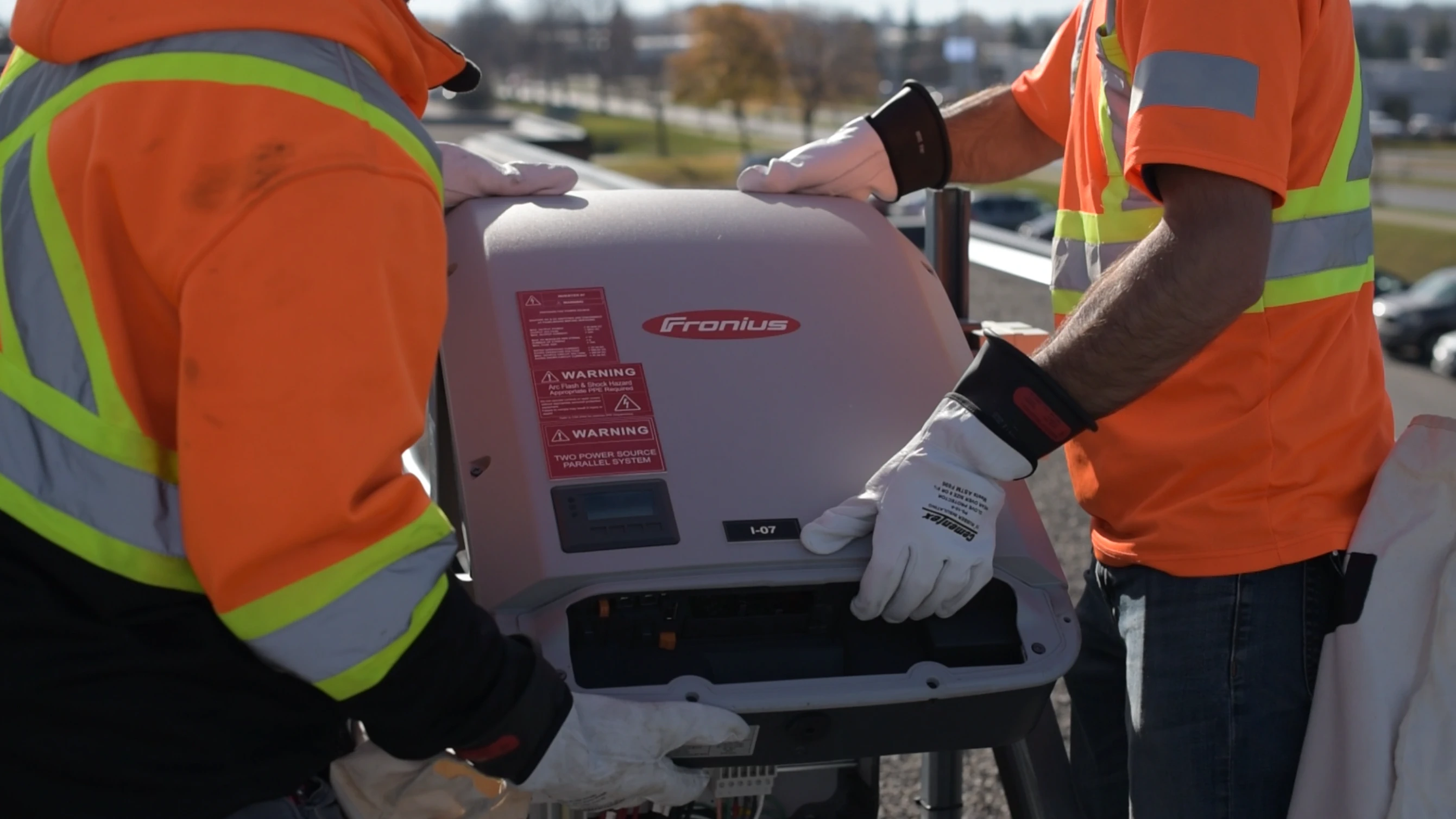 Operandi team reviewing equipment together on site